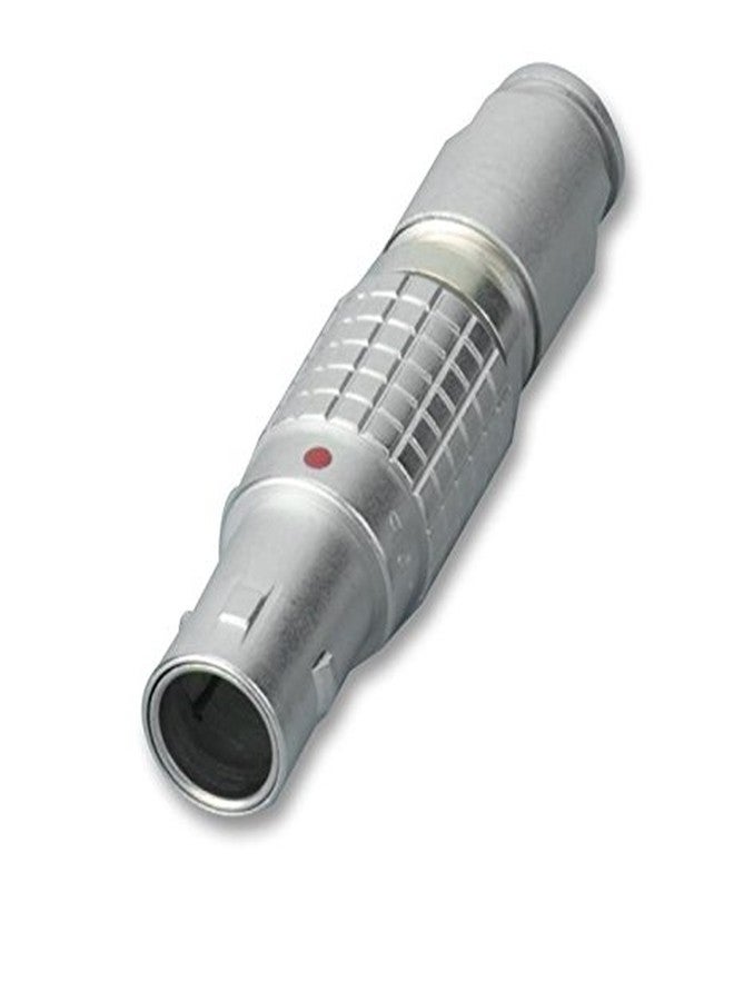 CAMTREE Circular Connector, 0B Series, (FGG-0B-306- EGG-0B-306) Cable Mount Plug, 6 Contacts, Solder Pin, Push-Pull, Brass Body Silver - Image 1